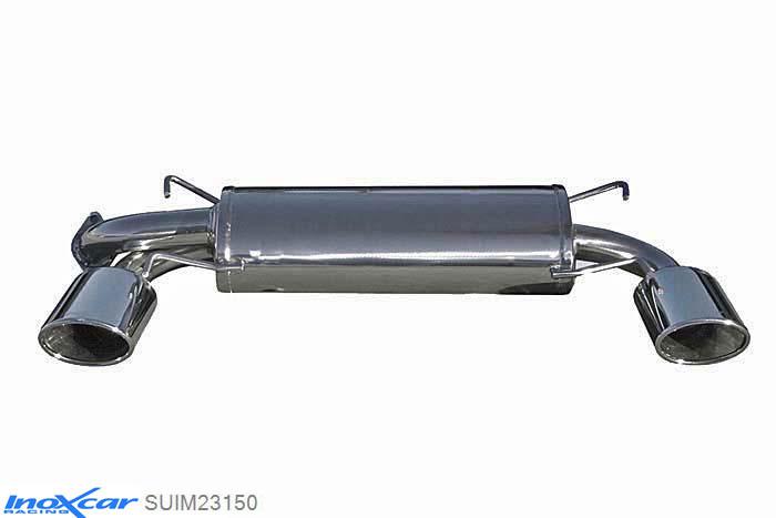 IX SUIM23150, Subaru Impreza (G3) 2.5T WRX STI 08MY (300PK) 2008-, Inoxcar Rear silencer 1X150X105 Left and Right Stainless steel, With E.E.C. homologation