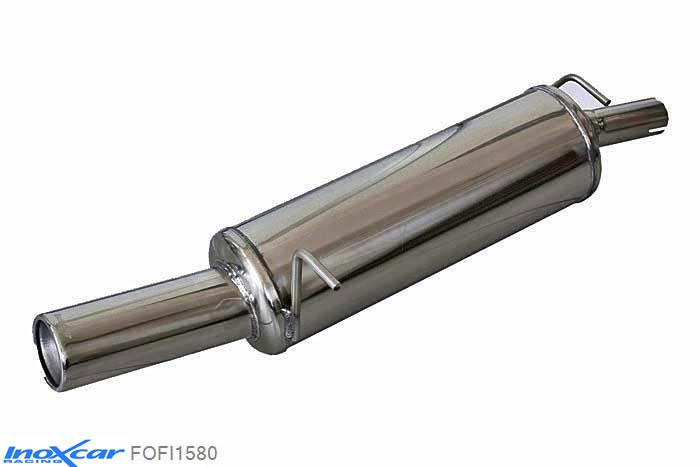 IX FOFI1580, Ford Fiesta V (JH1/JD3) 1.2 16V (75PK) 2002- Diameter 42mm, Inoxcar Rear silencer 1X80mm Stainless steel, With E.E.C. homologation