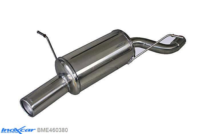 IX BME460380, BMW 3 serie (E46) 318Ti Compact (143PK) 2002-2005, Inoxcar Rear silencer 1X80mm Stainless steel, With E.E.C. homologation