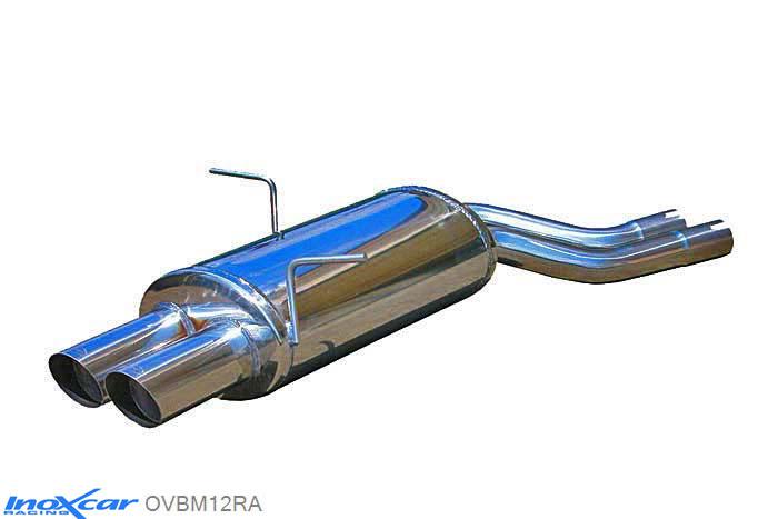IX OVBM12RA, BMW 3 serie (E46) 320Ci (170PK) 1998-, Inoxcar Rear silencer 2X80mm RACING Stainless steel, With E.E.C. homologation