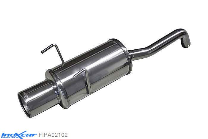 IX FIPA02102, Fiat Panda II (169) 1.4 16V 100HP (100PK) 2006- Diameter 48mm, Inoxcar Rear silencer 1X102mm Stainless steel, With E.E.C. homologation