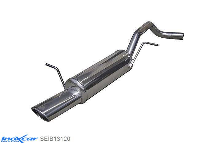 IX SEIB13120, Seat Ibiza IV (6L) 1.4 16V (100PK) 2002-2006 Diameter 45mm, Inoxcar Rear silencer 1X120X80mm Stainless steel, With E.E.C. homologation