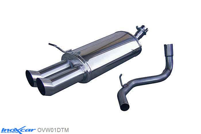 IX OVW01DTM, VW Golf IV 1.9 TDI (110PK) 1997-2002 Diameter 55mm, Inoxcar Rear silencer 2XDTM Stainless steel, With E.E.C. homologation