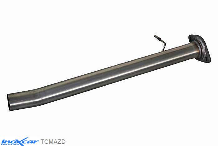 IX TCMAZD, Mazda 3 (BK) 2.3 TURBO 16V MPS (260PK) 2006-, Inoxcar Direct central pipe Stainless steel, Without E.E.C. homologation