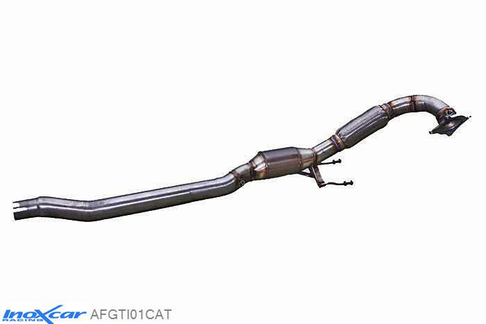 IX AFGTI01CAT, VW Golf VI 2.0 R TSI 4MOTION (270PK) 2010-, Inoxcar Catalyst replacement pipe with metal cat Stainless steel, Without E.E.C. homologation
