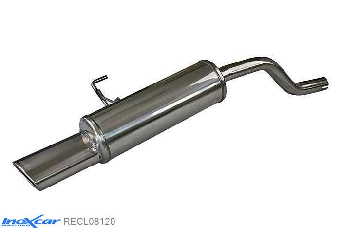 IX RECL08120, Renault Clio II (B) 1.6 (90PK) -2001 Diameter 45mm, Inoxcar Rear silencer 1X120X80mm Stainless steel, With E.E.C. homologation