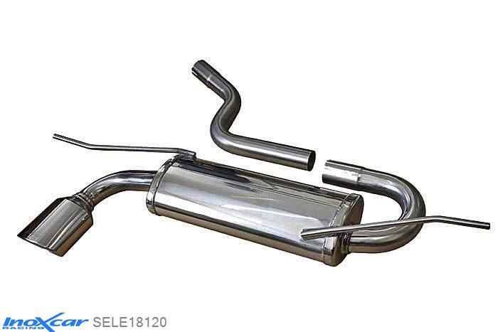 IX SELE18120, Seat Leon III (5F) 1.4 TSi  (122PK) 2012-, Inoxcar Rear silencer 1X120X80mm Stainless steel