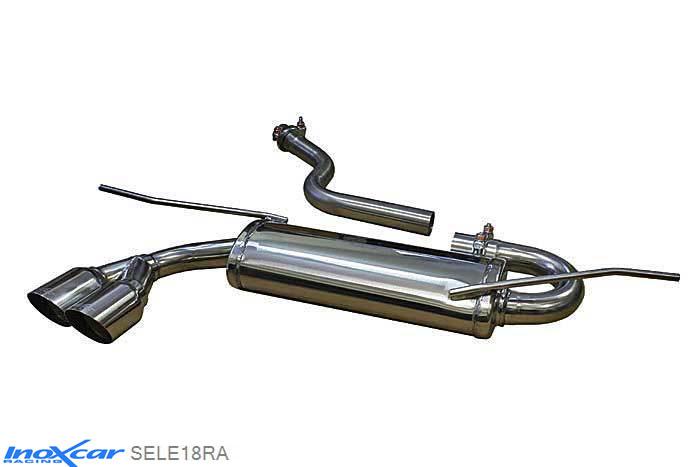 IX SELE18RA, Seat Leon III (5F) 1.4 TSi  (122PK) 2012-, Inoxcar Rear silencer 2X80mm RACING Stainless steel
