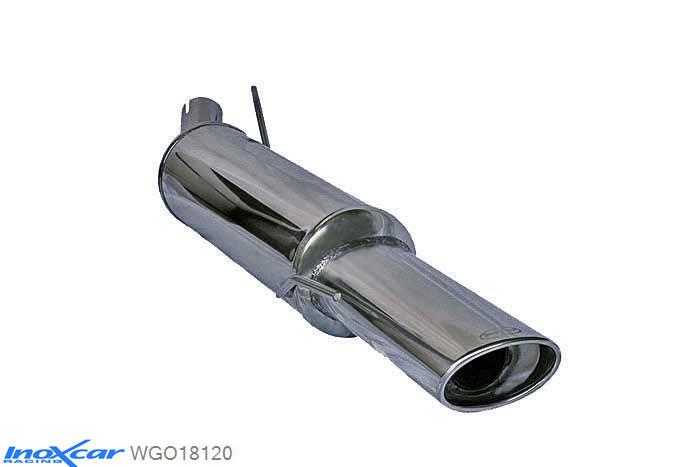 IX WGO18120, VW Golf III 1.9 TDI (110PK) -1998, Inoxcar Rear silencer 1X120X80mm Stainless steel, With E.E.C. homologation