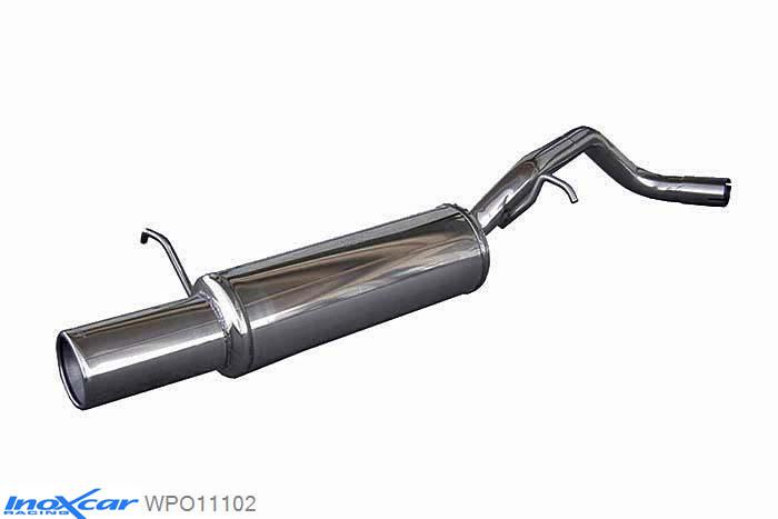 IX WPO11102, VW Polo V (9N) 1.4 TDI SPORTLINE (80PK) 2005-2008, Inoxcar Rear silencer 1X102mm Stainless steel, With E.E.C. homologation