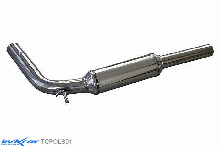 IX TCPOLS01, VW Polo VI (6R) WRC 2.0 TSI (220PK) 2013-  , diameter 63,5mm, Inoxcar Central pipe with silencer Stainless steel, Without E.E.C. homologation