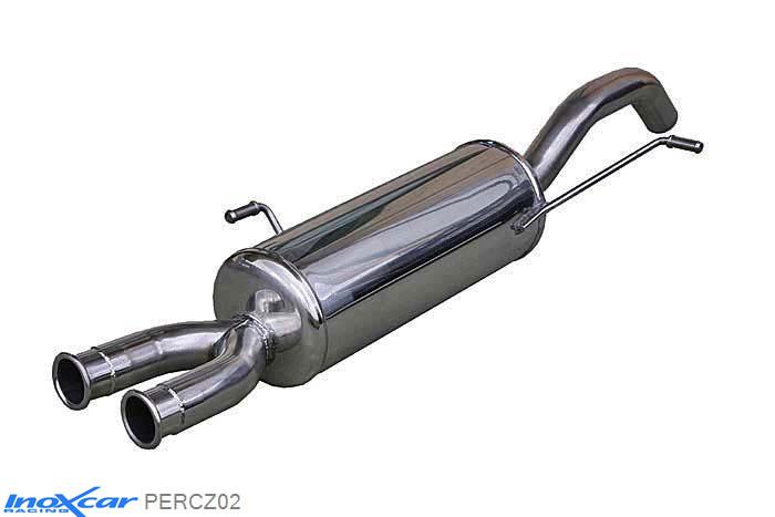 IX PERCZ02, Peugeot RCZ (4J) 1.6 THP (156PK) 2010-, Inoxcar Rear silencer diam.54 Stainless steel, With E.E.C. homologation