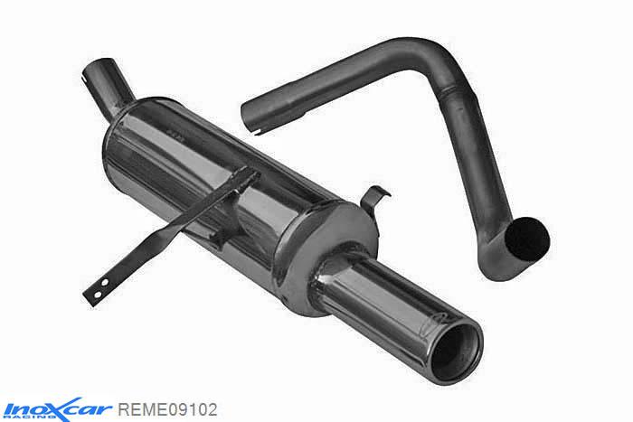 IX REME09102, Renault Megane II (M) 1.6 16V (115PK) 2002-2005 Diameter 50mm, Inoxcar Rear silencer 1X102mm Stainless steel, With E.E.C. homologation