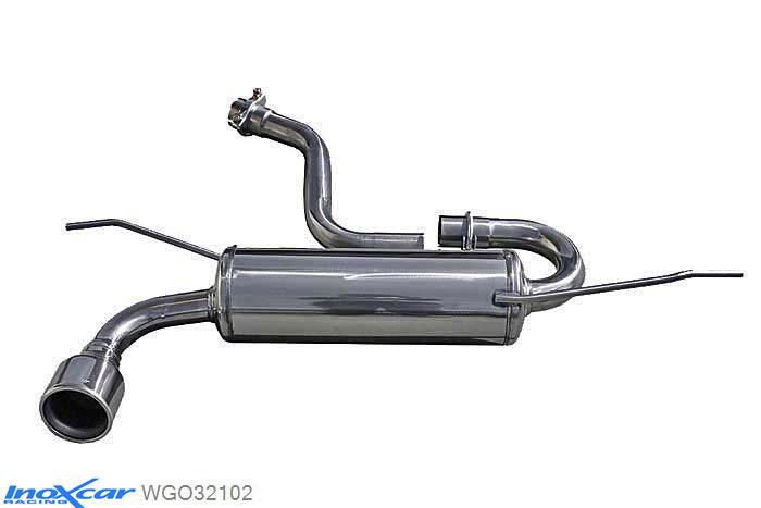 IX WGO32102, VW Golf V 1.9 TDI (105PK) 2004- Diameter 55mm, Inoxcar Rear silencer 1X102mm Stainless steel, With E.E.C. homologation