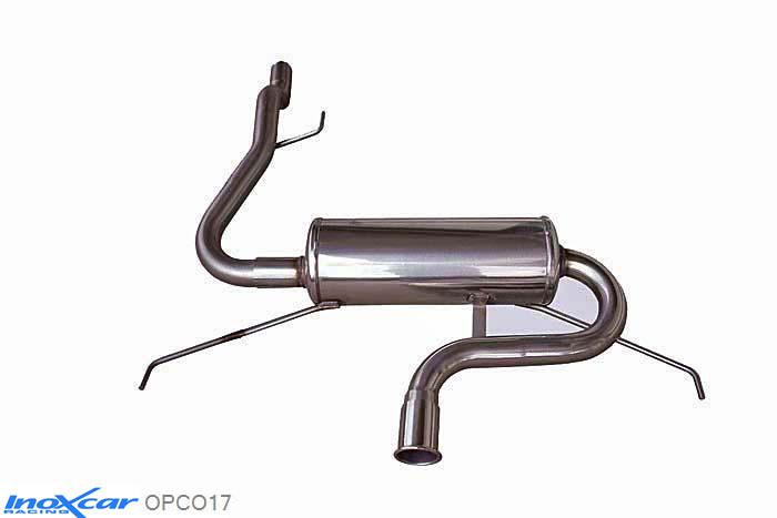 IX OPCO17, Opel Corsa D OPC 1.6 16V TURBO (192PK) 2007- Diameter 54mm,5, Inoxcar Rear silencer CEN Stainless steel, With E.E.C. homologation