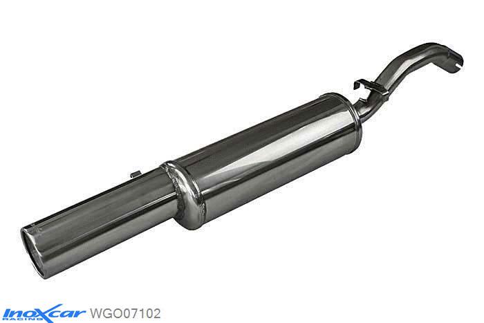 IX WGO07102, VW Golf II 1.8 GTI (105PK) 1885-1987 /, 1.8 GTI (112PK) 1983-1988, Inoxcar Rear silencer 1X102mm Stainless steel, With E.E.C. homologation