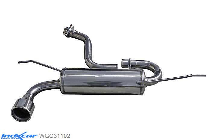 IX WGO31102, VW Golf V 2.0 TDI (140PK) 2004- Diameter 55mm, Inoxcar Rear silencer 1X102mm Stainless steel, With E.E.C. homologation