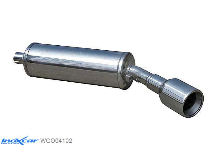 IX WGO04102, VW Golf I 1.6 CABRIO (110PK) -1984, Inoxcar Rear silencer 1X102mm Stainless steel, With E.E.C. homologation