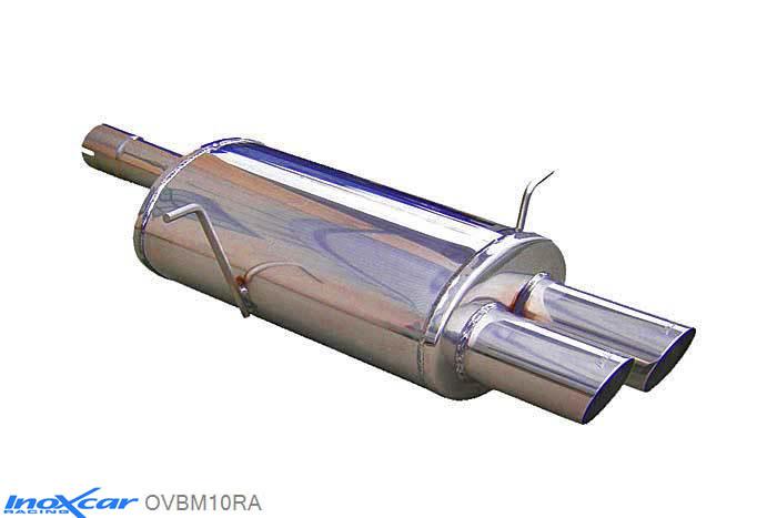 IX OVBM10RA, BMW 3 serie (E46) 330i-Ci-Xi (230PK) 2000-, Inoxcar Rear silencer 2X80mm RACING Stainless steel, With E.E.C. homologation