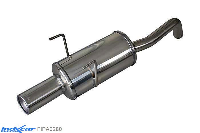 IX FIPA0280, Fiat Panda II (169) 1.4 16V 100HP (100PK) 2006- Diameter 48mm, Inoxcar Rear silencer 1X80mm Stainless steel, With E.E.C. homologation