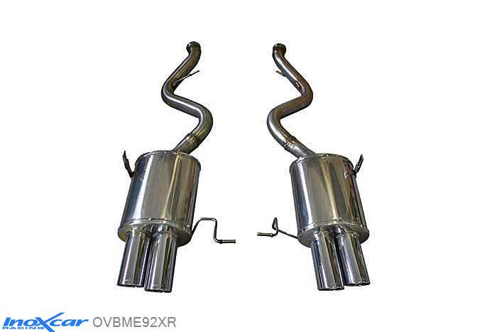 IX OVBME92XR, BMW M3 (E90) E92 M3 4.0 V8 Coupe 2007-, Inoxcar Rear silencer 2X76 X-RACE Left and Right Stainless steel