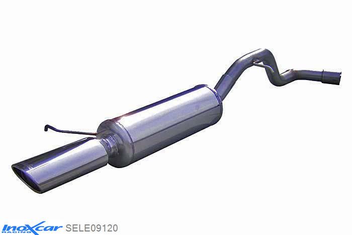 IX SELE09120, Seat Leon I (1M) 1.9 TDI (130PK) 2000- Diameter 55mm, Inoxcar Rear silencer 1X120X80mm Stainless steel, With E.E.C. homologation