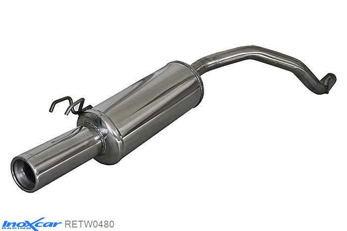 IX RETW0480, Renault Twingo I (C06) 1.2 (75PK) Diameter 40mm, Inoxcar Rear silencer 1X80mm Stainless steel, Without E.E.C. homologation