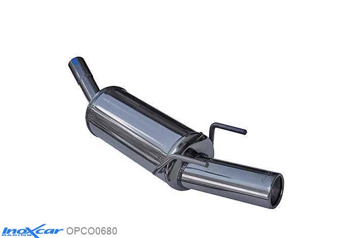 IX OPCO0680, Opel Corsa B 1.2 (45PK) 1993-2000 Diameter 45mm, Inoxcar Rear silencer 1X80mm Stainless steel, With E.E.C. homologation