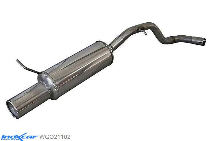 IX WGO21102, VW Golf IV 1.8 20V (125PK) 1997-2003 Diameter 50mm, Inoxcar Rear silencer 1X102mm Stainless steel, With E.E.C. homologation