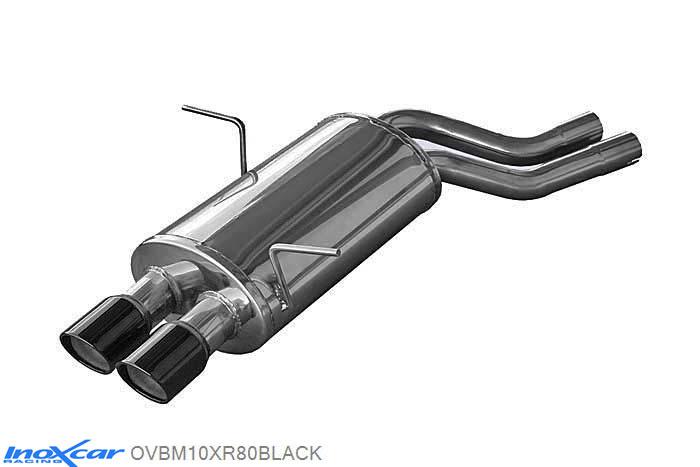 IX OVBM10XR80BLACK, BMW 3 serie (E46) 330i-Ci-Xi (230PK) 2000-, Inoxcar Rear silencer 2X80mm X-RACE BLACK EDITION Stainless steel, With E.E.C. homologation
