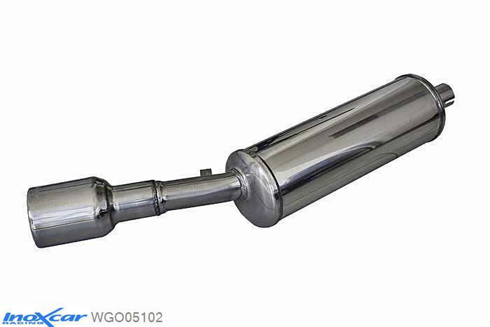 IX WGO05102, VW Golf I 1.8 CABRIO (90PK-98PK-112PK) -1984, Inoxcar Rear silencer 1X102mm Stainless steel, With E.E.C. homologation