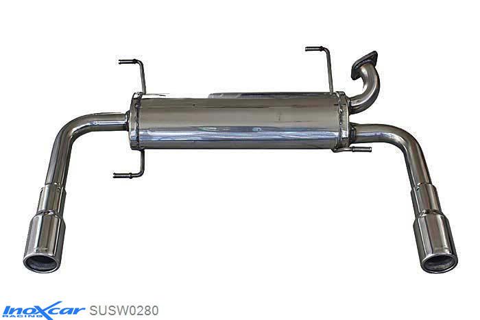 IX SUSW0280, Suzuki Swift (FZ/NZ) 1.6 VVT SPORT (136PK) 2012-, Inoxcar Rear silencer 1X80mm Left and Right Stainless steel, Without E.E.C. homologation