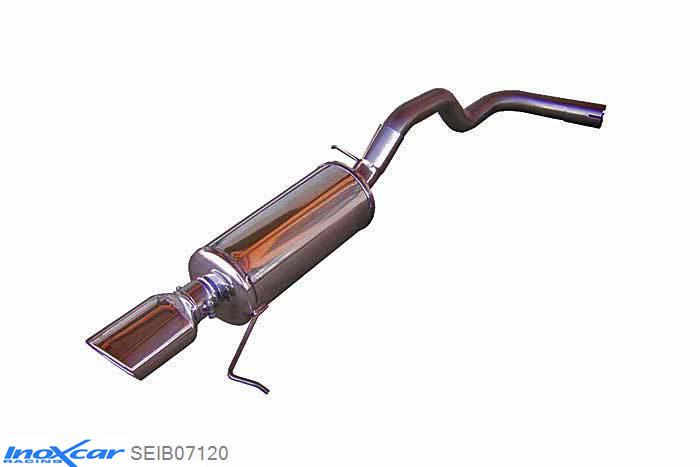 IX SEIB07120, Seat Ibiza II (6K) 2.0 8V GTI / GT (116PK) 1993- Diameter 50mm, Inoxcar Rear silencer 1X120X80mm Stainless steel, With E.E.C. homologation