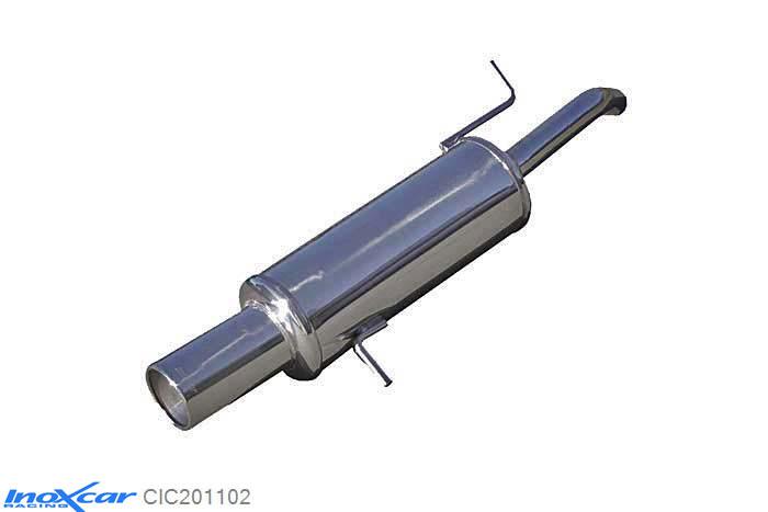 IX CIC201102, Citroen C2 (J) 1.1 (60PK) 2003- Diameter 40mm, Inoxcar Rear silencer 1X102mm Stainless steel, With E.E.C. homologation