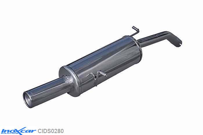 IX CIDS0280, Citroen DS3 1.6 TURBO RACING (207PK) 2011- Diameter 55mm, Inoxcar Rear silencer 1X80mm Stainless steel, With E.E.C. homologation
