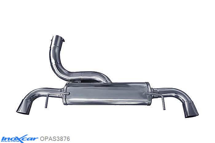 IX OPAS3876, Opel Astra J OPC 2.0 TURBO (280PK) 2012-, Inoxcar Rear silencer Left and Right Stainless steel, Without E.E.C. homologation