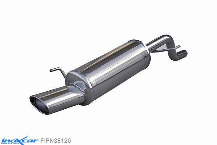 IX FIPN35120, Fiat Punto Evo (199) 1.4 (77PK) 2009, Diameter 42, Inoxcar Rear silencer 1X120X80mm Stainless steel, V