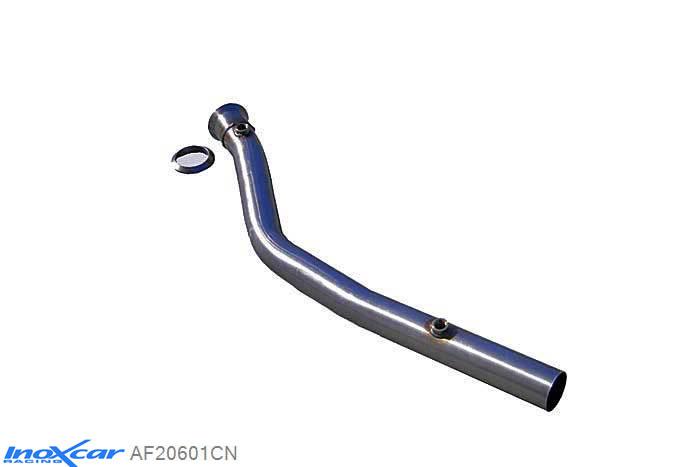 IX AF20601CN, Peugeot 206 2.0 16V GTI (136PK) 1999-2004, Inoxcar Catalyst replacement pipe (2 sonde - attacco conico) / (2 drill - connection cone) Stainless steel, Without E.E.C. homologation