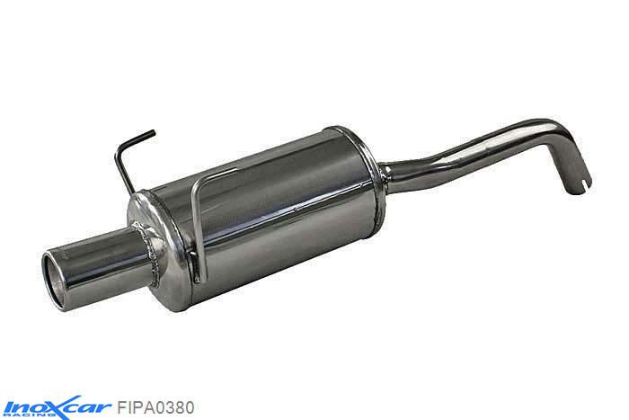 IX FIPA0380, Fiat Panda II (169) 1.2 (60PK) 2003- Diameter 42mm, Inoxcar Rear silencer 1X80mm Stainless steel, With E.E.C. homologation