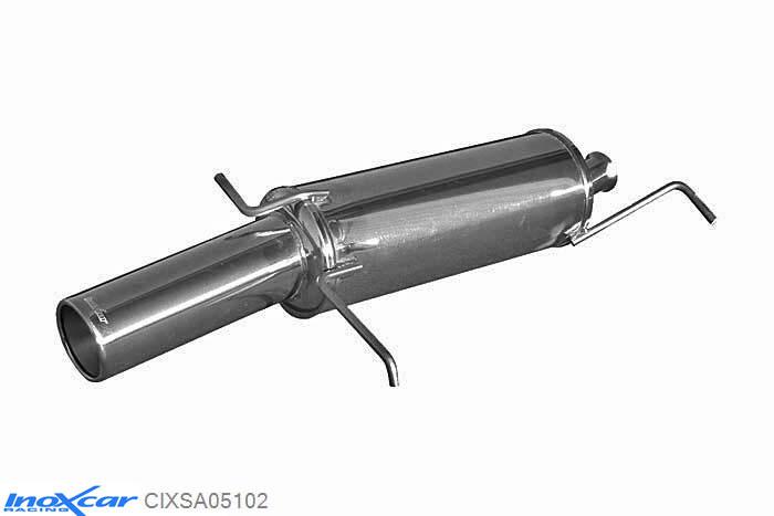 IX CIXSA05102, Citroen Xsara (N) 1.9 TD (90PK) -1998, Inoxcar Rear silencer 1X102mm Stainless steel, Without E.E.C. homologation