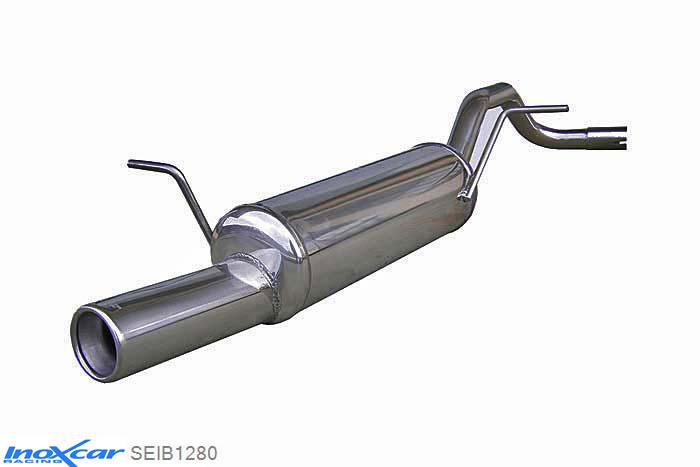 IX SEIB1280, Seat Ibiza IV (6L) 1.2 12V (64PK) 2002-2006 Diameter 45mm, Inoxcar Rear silencer 1X80mm Stainless steel, With E.E.C. homologation
