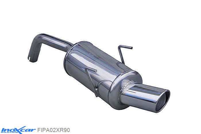 IX FIPA02XR90, Fiat Panda II (169) 1.4 16V 100HP (100PK) 2006- Diameter 48mm, Inoxcar Rear silencer 1X90 X-RACE Stainless steel, With E.E.C. homologation