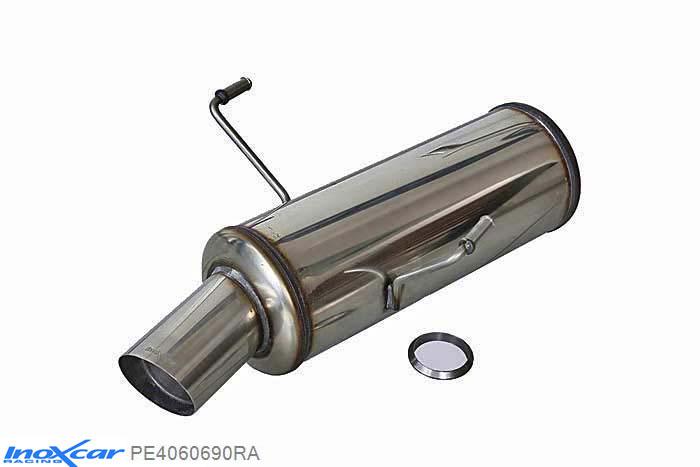 IX PE4060690RA, Peugeot 406 3.0 V6 COUPE, Inoxcar Rear silencer 1X90 RALLY Stainless steel, Without E.E.C. homologation