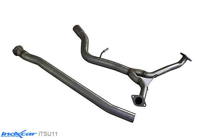 IX ITSU11, Subaru Impreza (G4) 2.5T WRX STi 10MY (300PK) 2010-2013, Inoxcar Direct central pipe (diam.63,5) Stainless steel, Without E.E.C. homologation