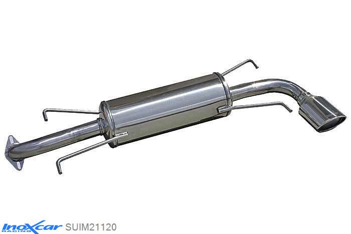 IX SUIM21120, Subaru Impreza (GD/GG) 2.0R (150PK) 2007-, Inoxcar Rear silencer 1X120X80mm Stainless steel, With E.E.C. homologation