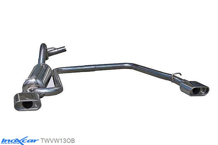 IX TWVW13OB, VW Golf IV 1.9 TDI (115PK) 1998-2002 Diameter 55mm, Inoxcar Rear Rear silencerencer left / right 1XFlat Oval Stainless steel, With E.E.C. homologation