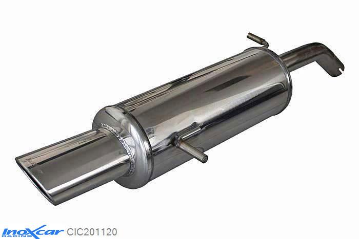 IX CIC201120, Citroen C2 (J) 1.1 (60PK) 2003- Diameter 40mm, Inoxcar Rear silencer 1X120X80mm Stainless steel, With E.E.C. homologation