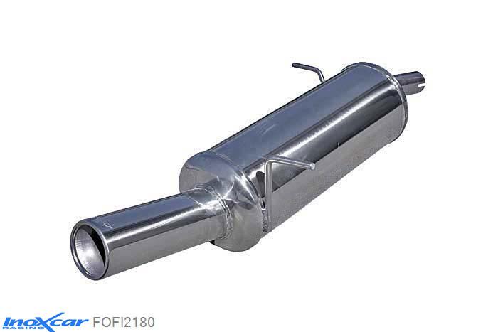 IX FOFI2180, Ford Fiesta VI (JA8) 1.2 16V (60PK-82PK) 2008- Diameter 42mm, Inoxcar Rear silencer 1X80mm Stainless steel, With E.E.C. homologation