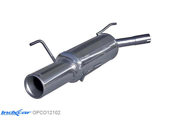 IX OPCO12102, Opel Corsa C 1.8 SPORT (125PK) 2000- Diameter 45mm, Inoxcar Rear silencer 1X102mm Stainless steel, With E.E.C. homologation