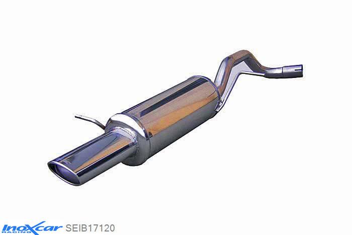 IX SEIB17120, Seat Ibiza IV (6L) 1.8 T 20V FR (150-180PK) 2004-2006 Diameter 55mm, Inoxcar Rear silencer 1X120X80mm Stainless steel, With E.E.C. homologation